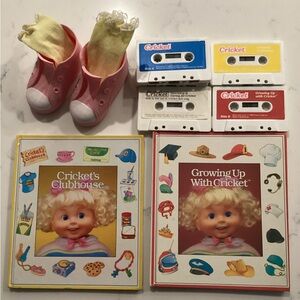 Cricket Doll Accessories Set with Pink Shoes, Story Tapes and Books